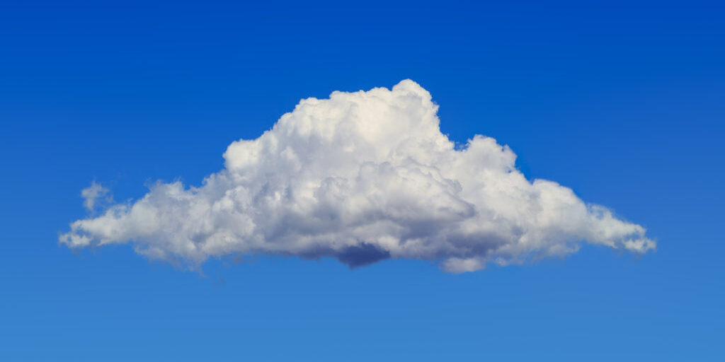 beautiful white cloud and blue sky